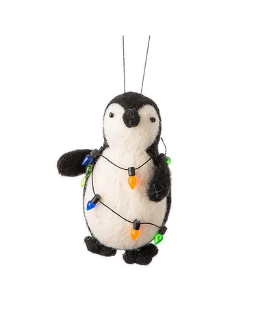 Penguin With Lights Ornament