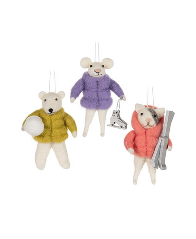 Puffy Coat Animal Ornaments