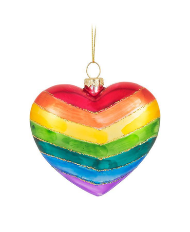 Rainbow Heart Ornament