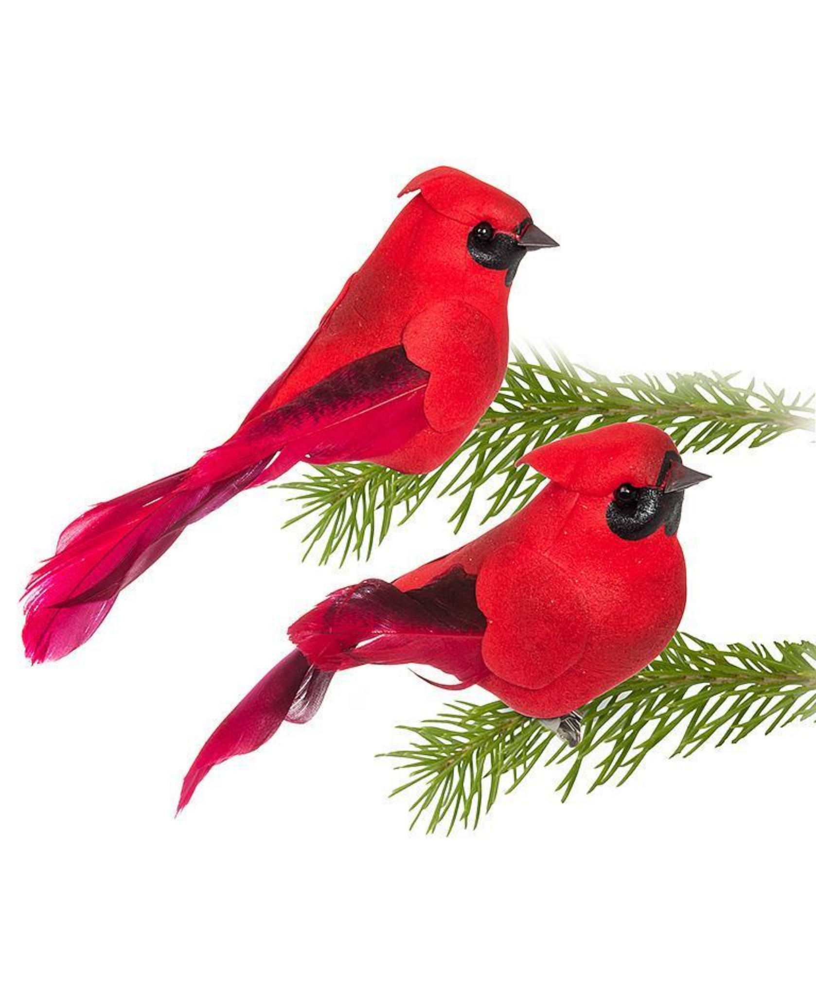 Red Cardinal Bird Clip - Set of 2