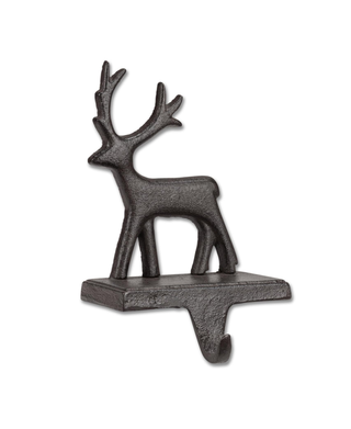 Reindeer Stocking Holder - Dark Brown