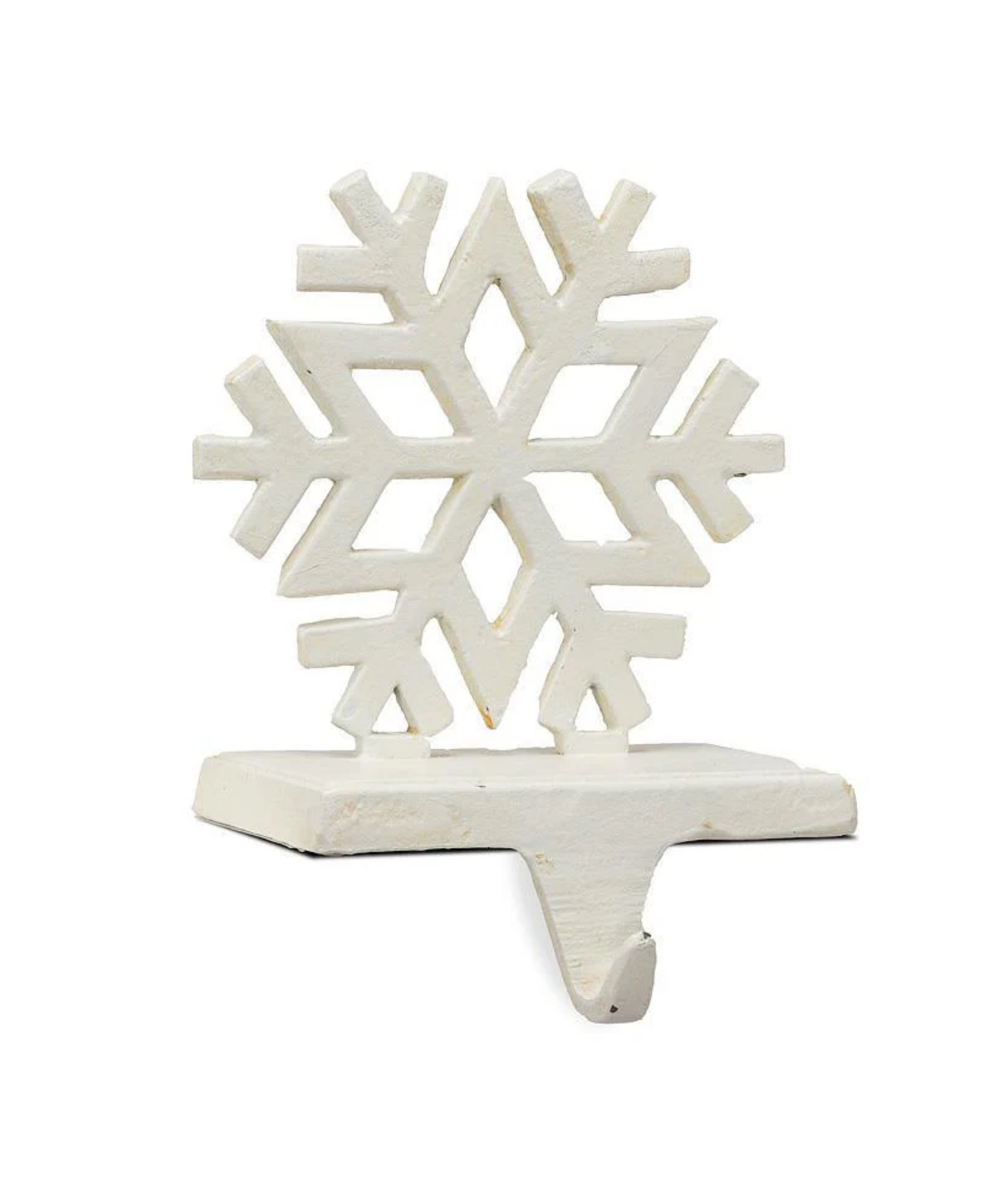 Snowflake Stocking Holder - White