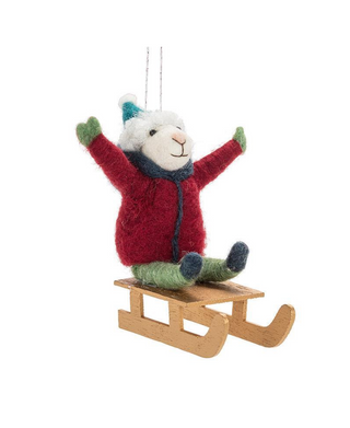 Winter Sport Mouse Ornaments