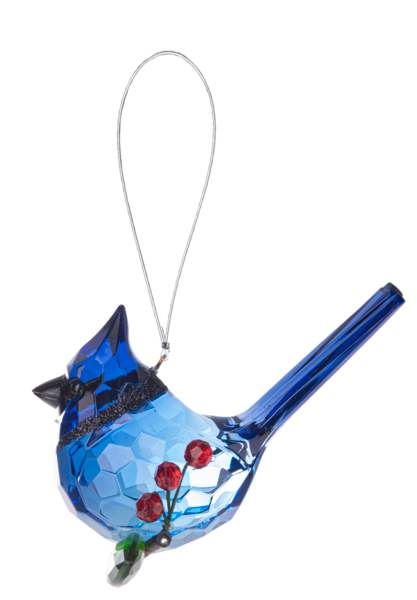 Crystal Expressions Elegant Berry Blue Jay Ornament