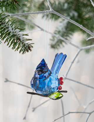 Crystal Expressions Elegant Berry Blue Jay Ornament