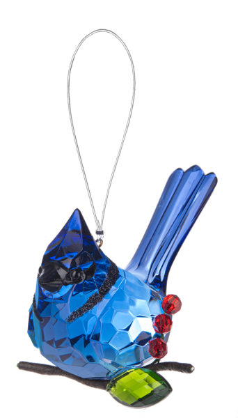 Crystal Expressions Elegant Berry Blue Jay Ornament