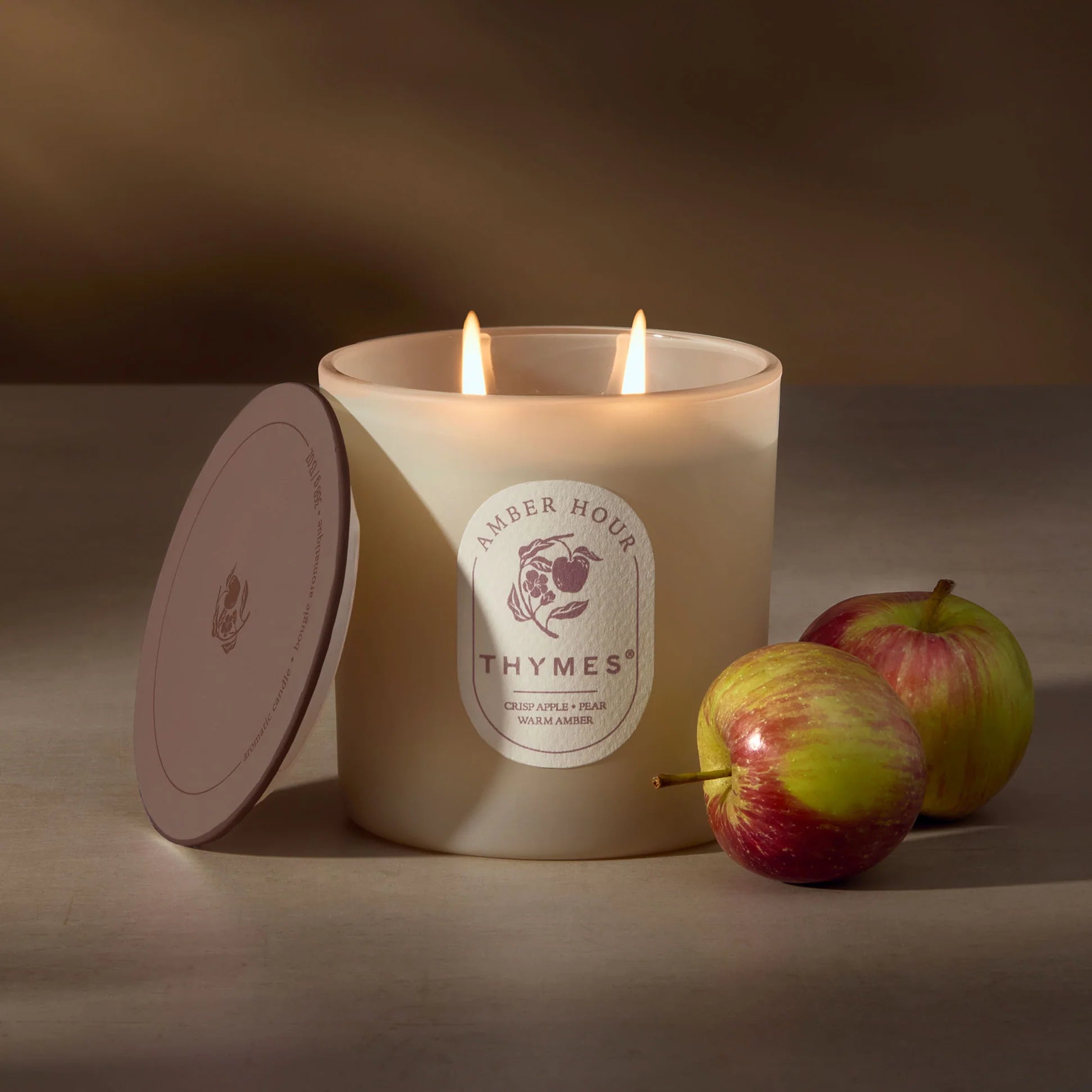 Thymes Amber Hour 2 Wick Candle 13 oz