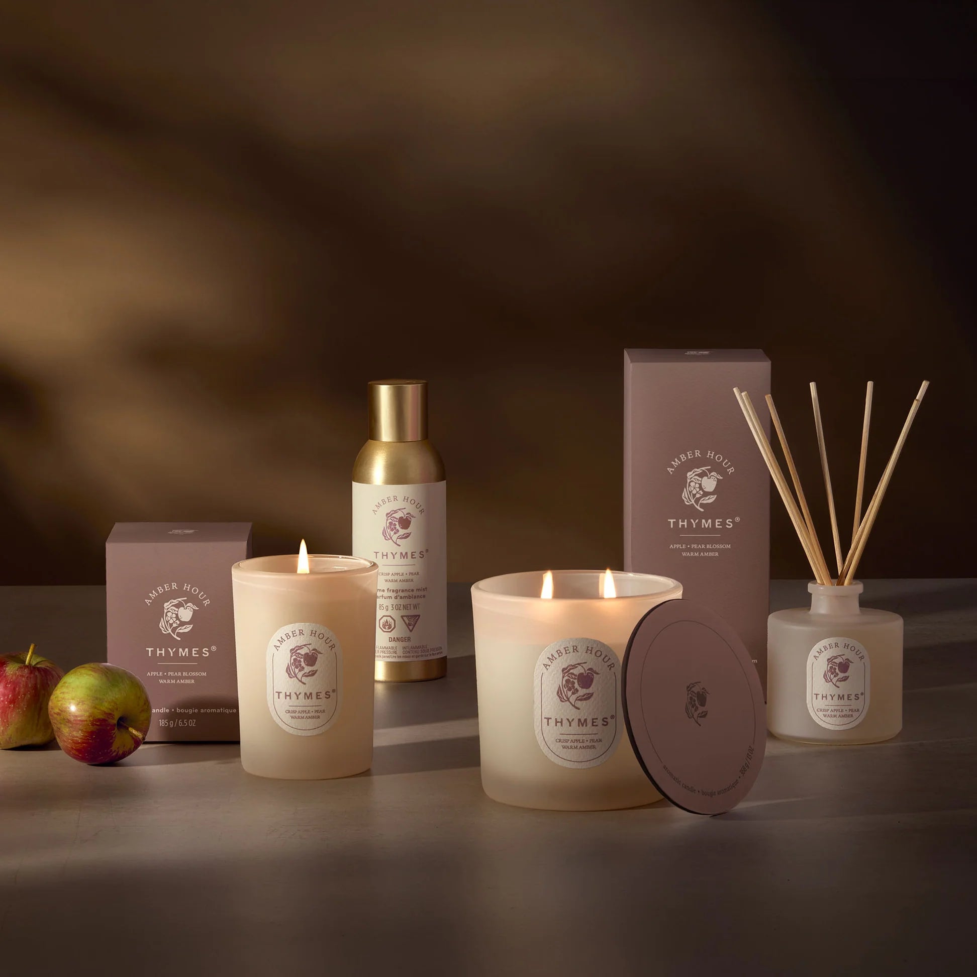 Thymes Amber Hour 2 Wick Candle 13 oz