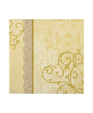 IHR Anastasia Cream Gold Lunch Napkins