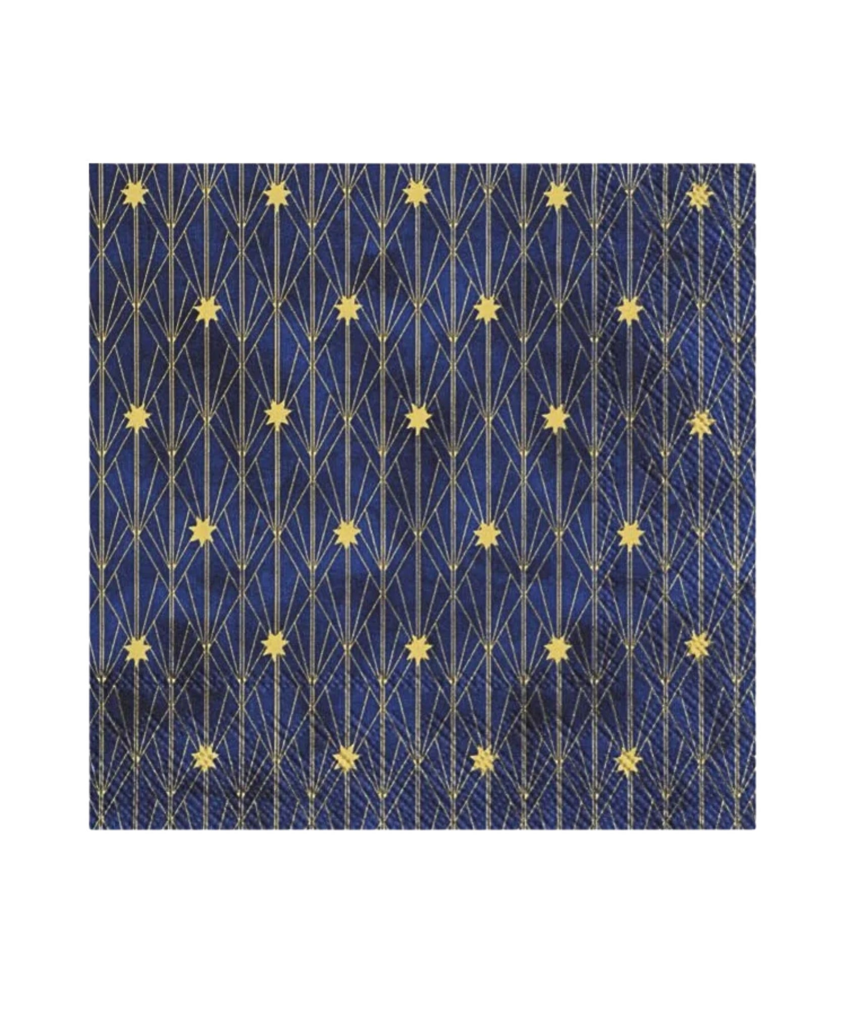 IHR Art Deco Little Star Blue Lunch Napkins