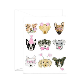 Pretty In Pink Dogs Card Blank
