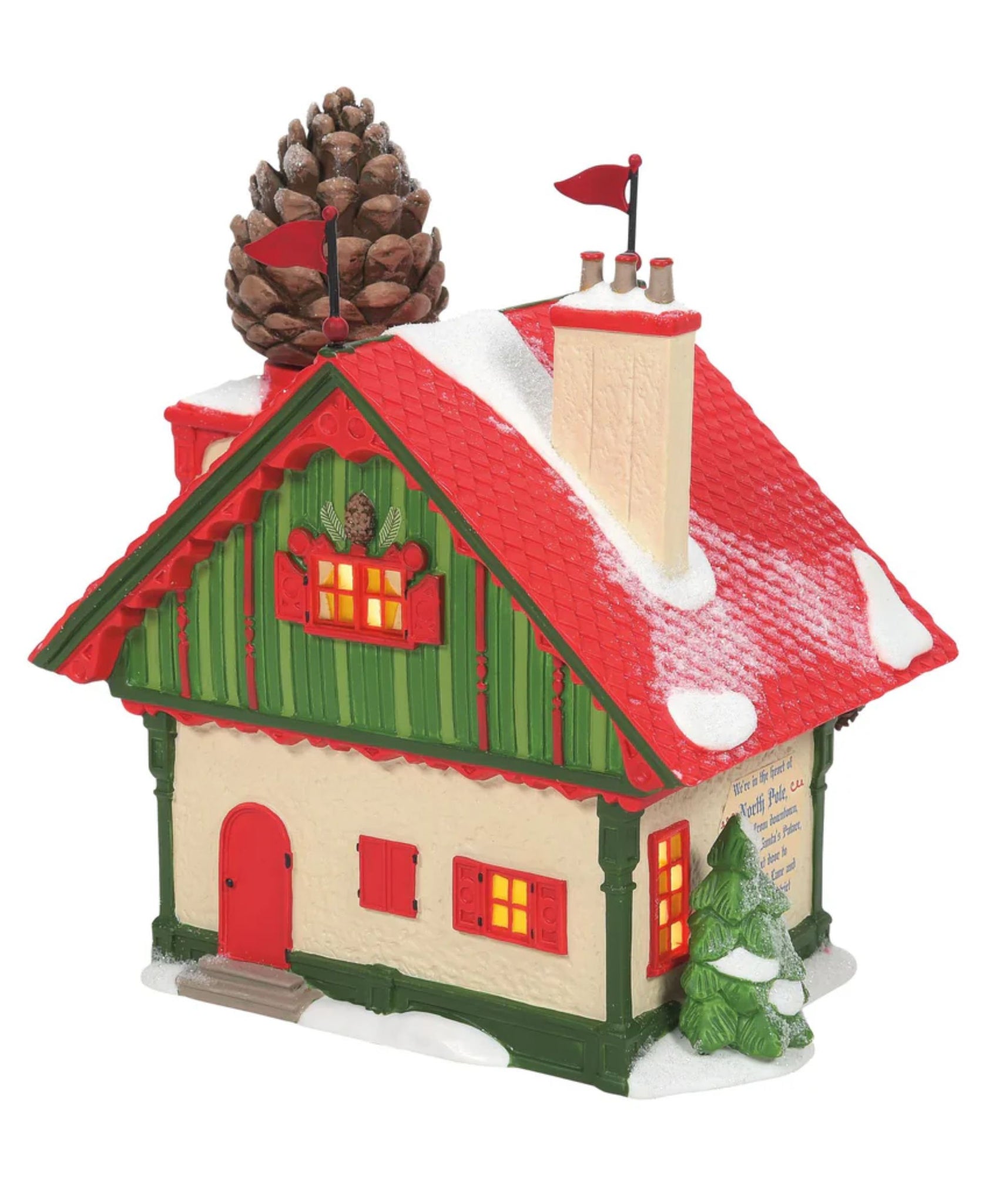 Department 56 North Pole Village Series Pine Cone B&B