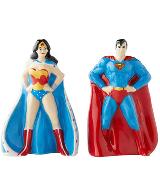 DC Justice League: Superman And Wonder Woman Salt And Pepper Shaker  (DC Comics)