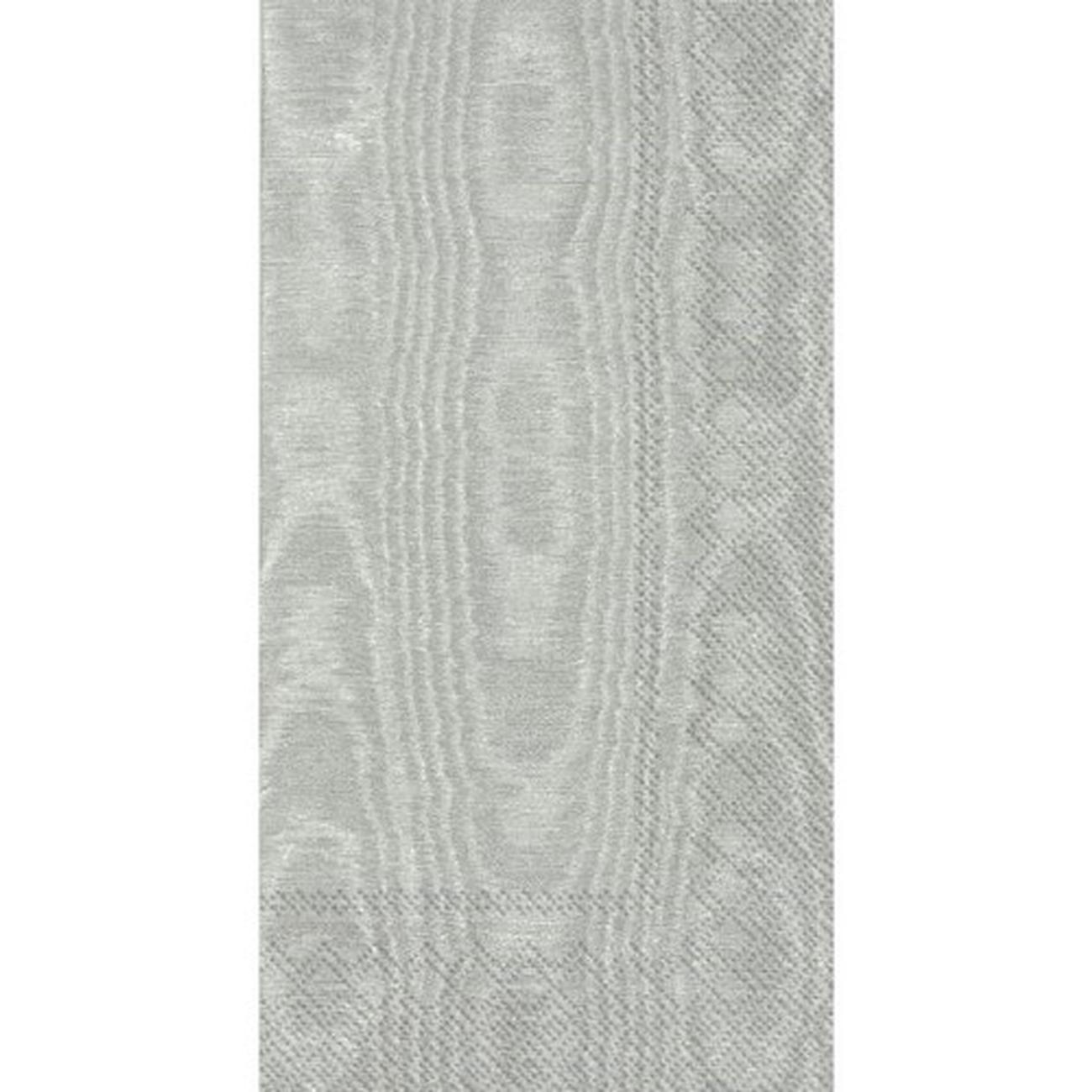 Ihr Moiree Silver Guest Napkins