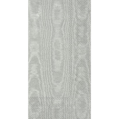 Ihr Moiree Silver Guest Napkins