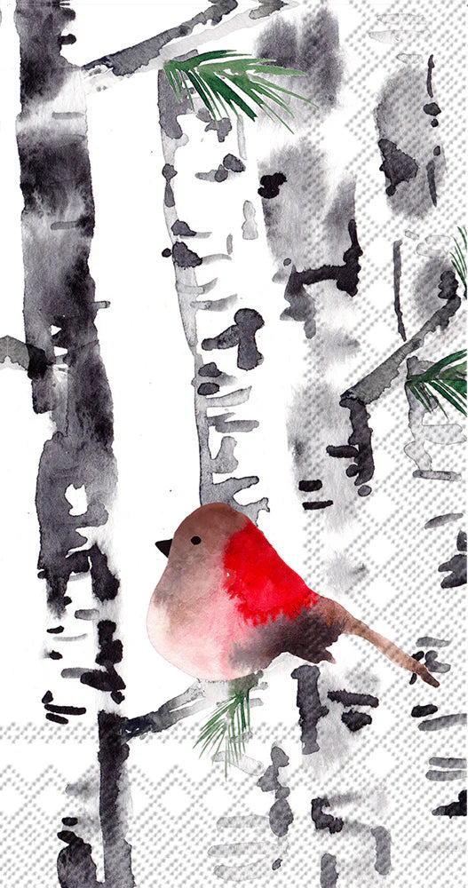 Ihr Bird In Birch Guest Towel