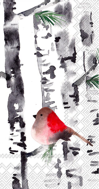 Ihr Bird In Birch Guest Towel