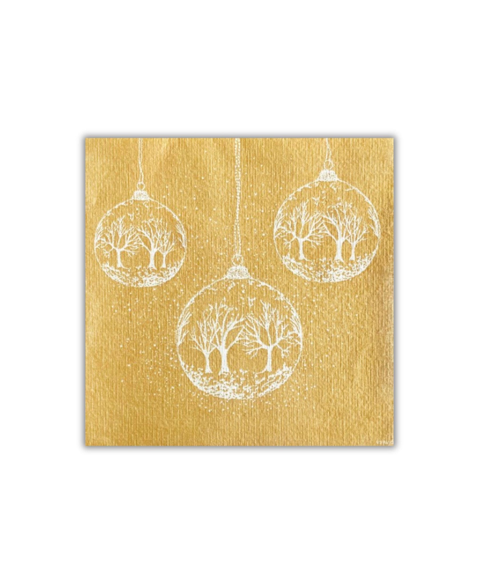 Old Country Design Paviot Boule À Neige Or Dinner Napkin