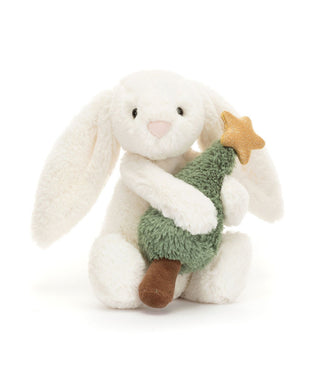 Jellycat Bashful Bunny with Christmas Tree