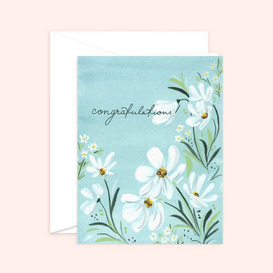 Congratulations Florals Card Blank