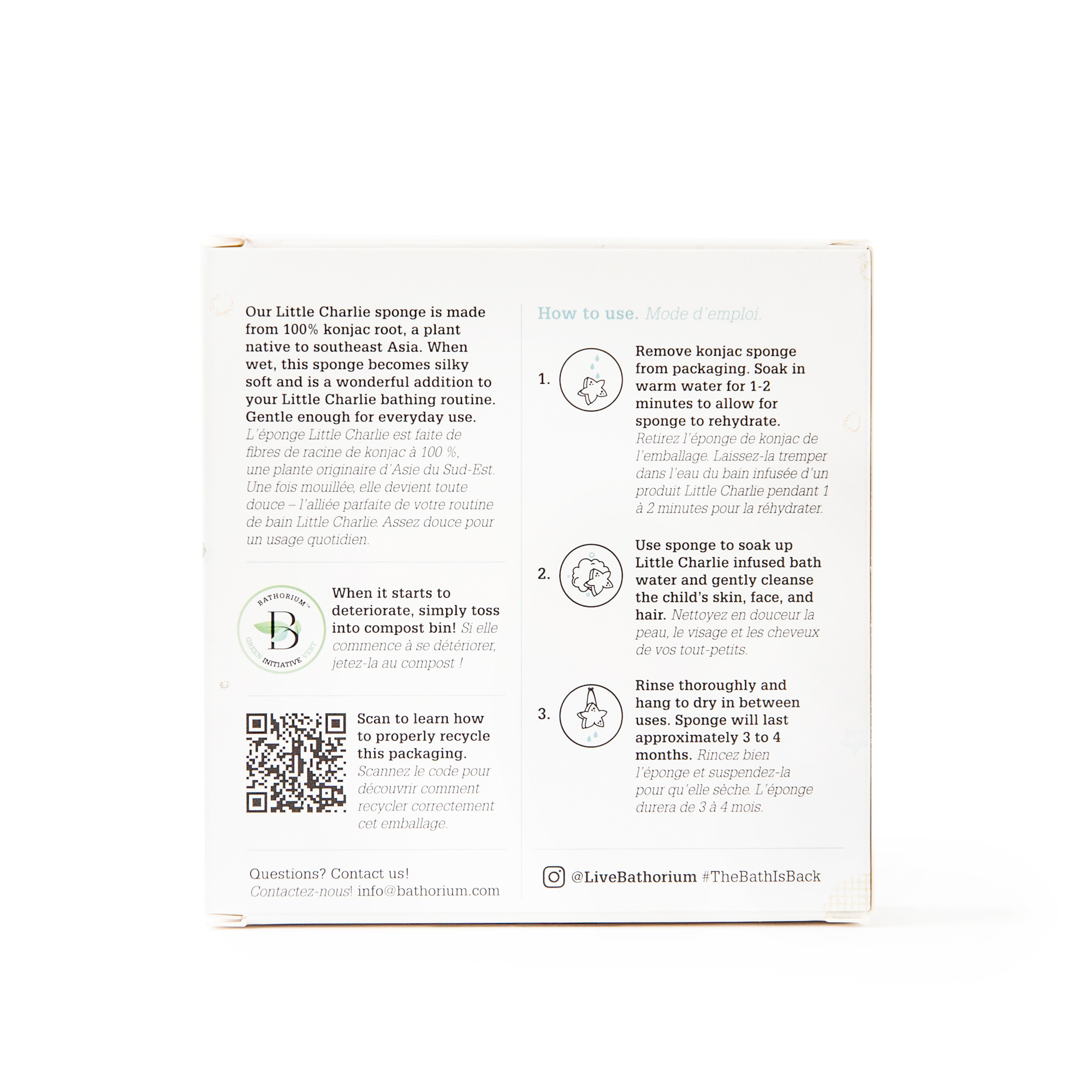 Bathorium Konjac Little Charlie Body Sponge