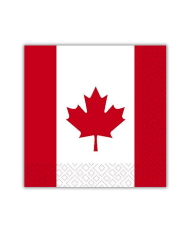 Old Country Design Canada Flag Luncheon Napkin