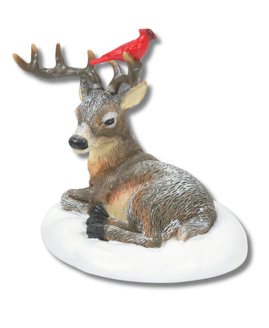 Department 56  Village Accessories Cardinal Christmas Deer