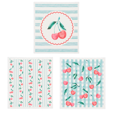 Cherry Reusable Dish Cloth