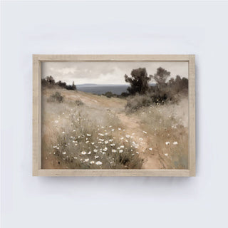 Vintage Landscape Painting Framed Wall Art