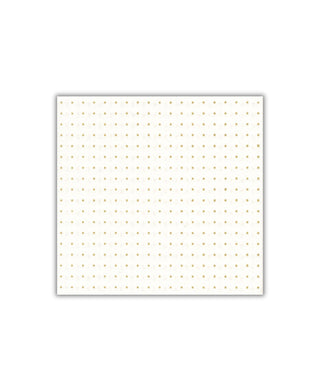 Old Country Design Paviot Cosmos White/Gold Cocktail Napkin