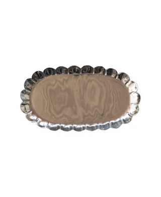 Decorative Metal Scalloped Tray