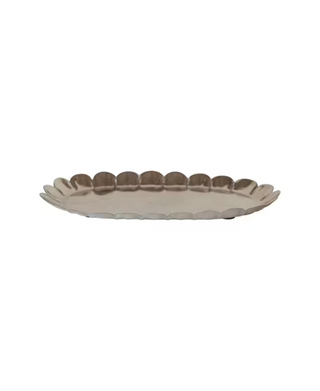 Decorative Metal Scalloped Tray