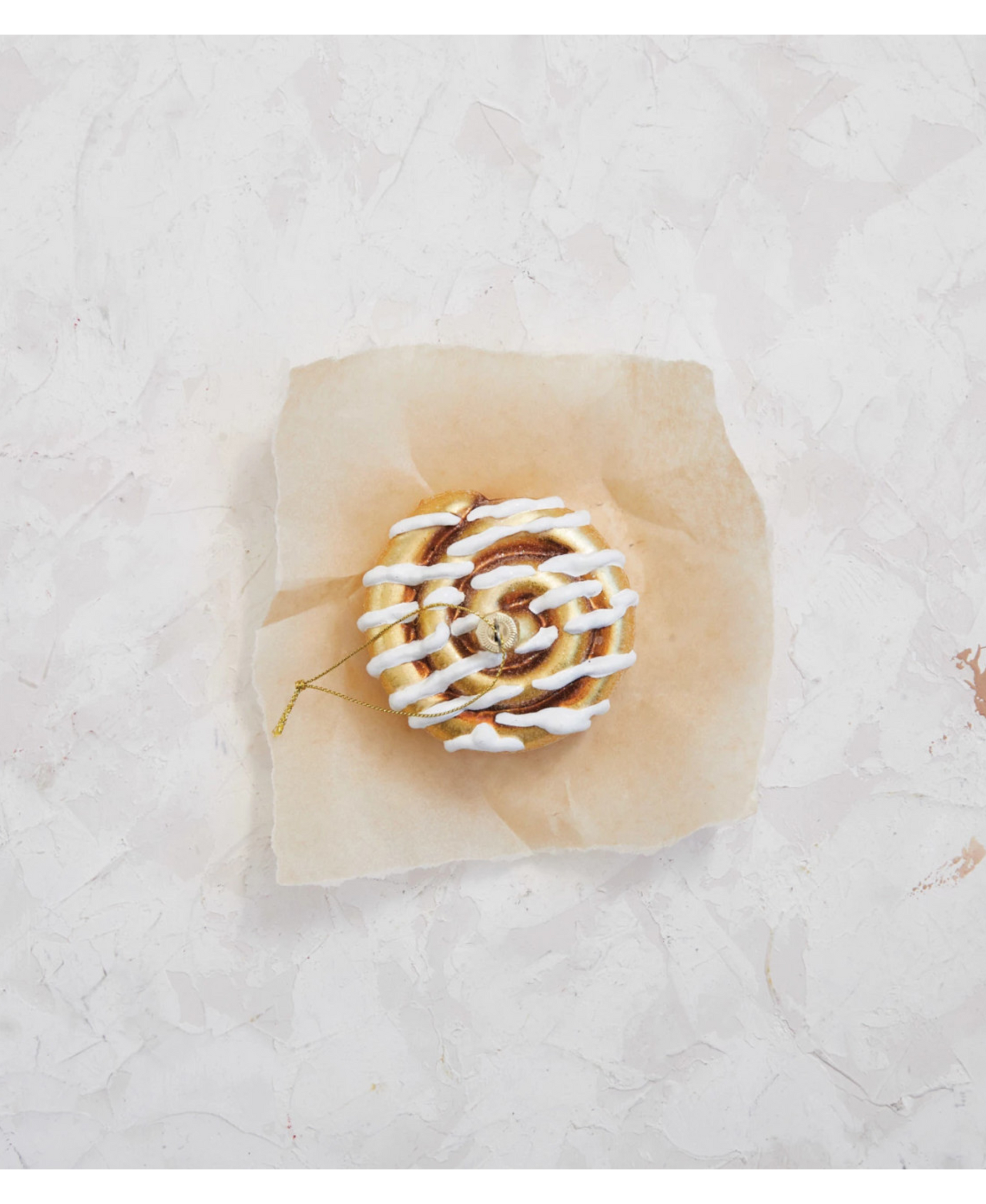 Glass Cinnamon Roll Ornament