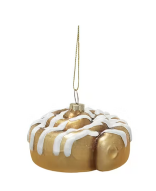 Glass Cinnamon Roll Ornament