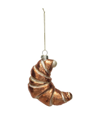 Glass Croissant Ornament