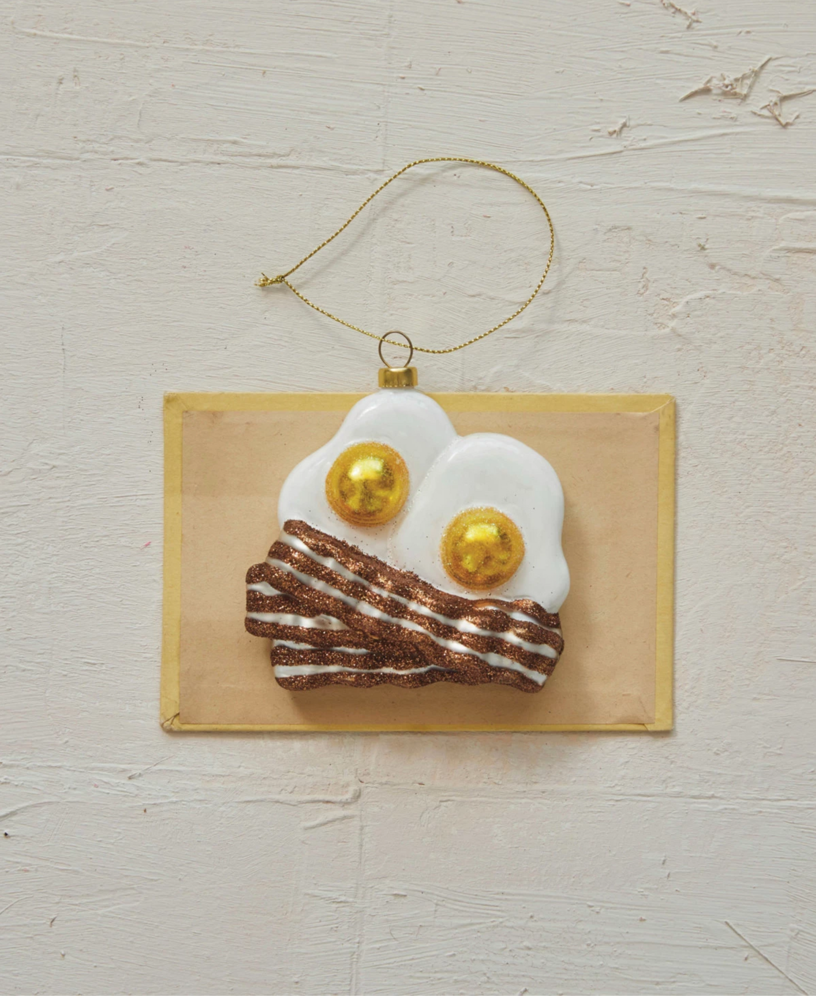 Glass Fried Eggs & Bacon Ornament