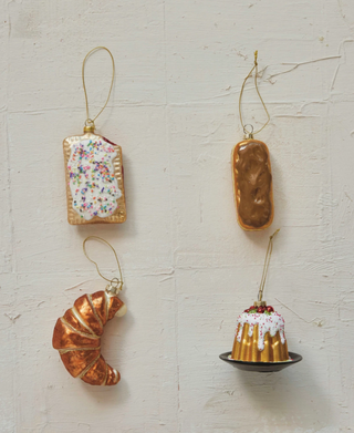 Glass Toaster Pastry Ornament