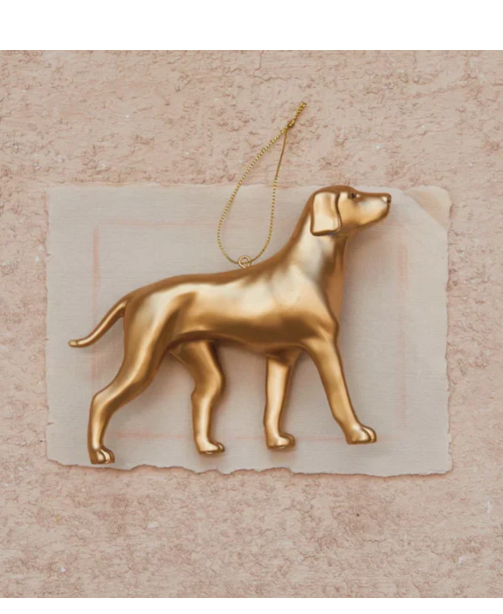 Gold Dog Ornament