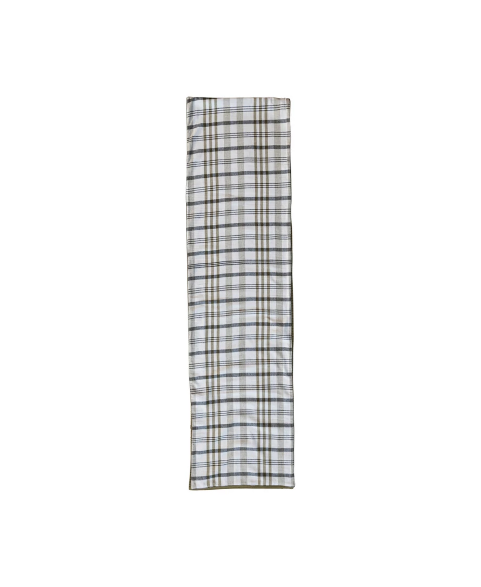 Two-Sided Stonewashed Cotton Double Cloth Table Runner With Cotton Back