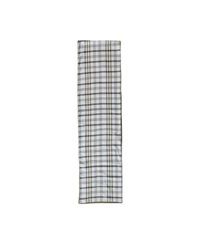 Two-Sided Stonewashed Cotton Double Cloth Table Runner With Cotton Back