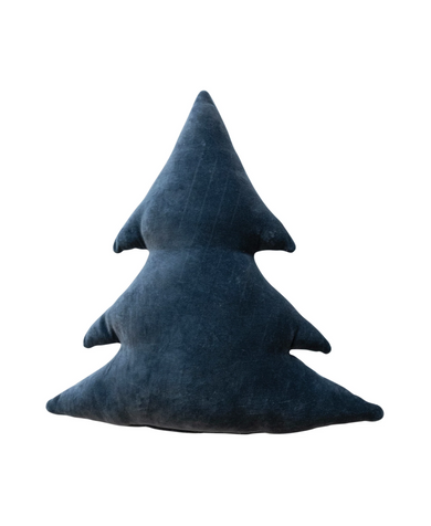 Velvet Tree Shaped Pillow - Navy 18