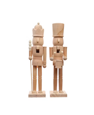 Wood Nutcrackers Natural - 2 Styles