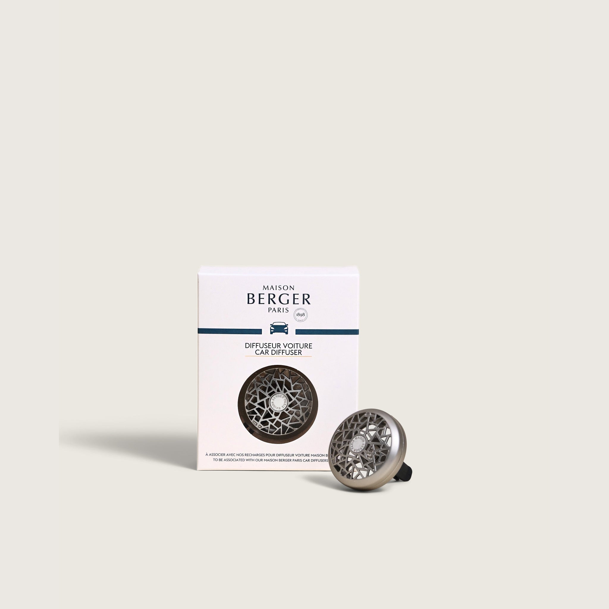 Maison Berger Graphic Matte Nickel Car Diffuser Clip