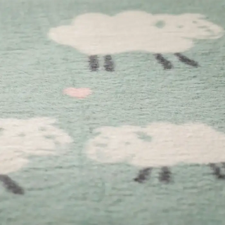 David Fussenegger Mila Sheep Allover Baby Blanket Light Green 75x100 cm