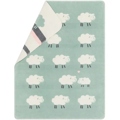 David Fussenegger Mila Sheep Allover Baby Blanket Light Green 75x100 cm