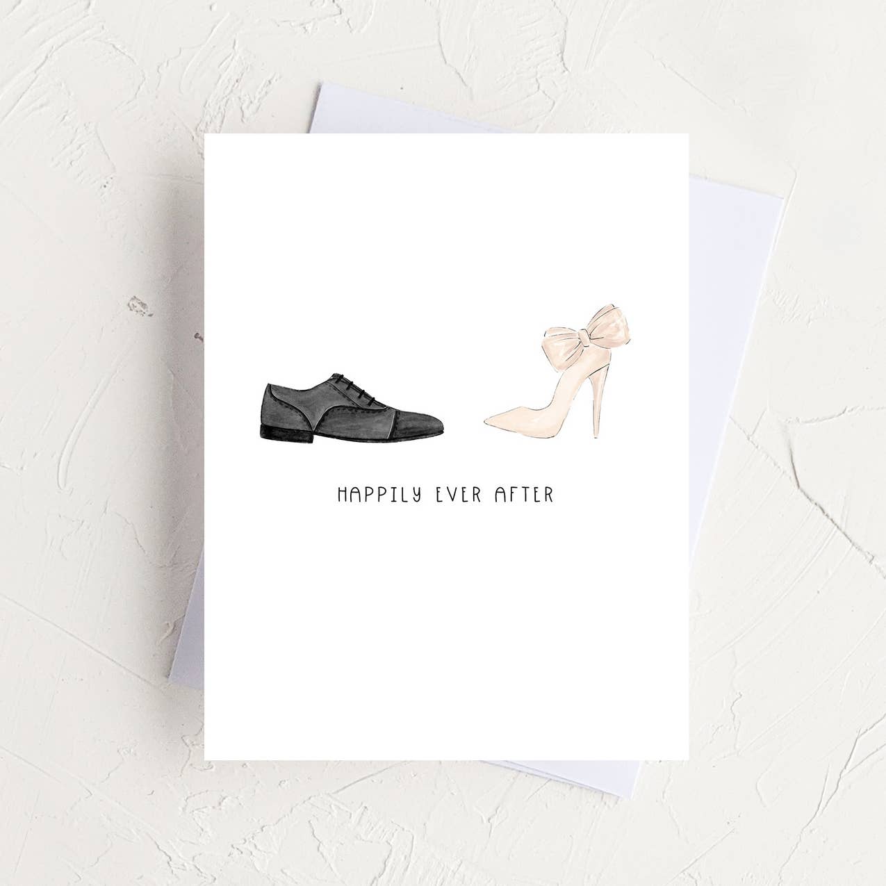 Happily Ever After Mr + Mrs Newlywed Card Blank