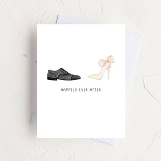 Happily Ever After Mr + Mrs Newlywed Card Blank