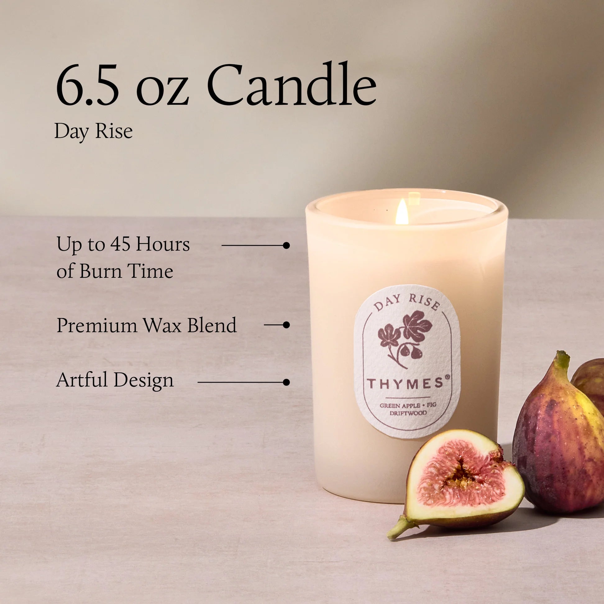 Thymes Day Rise Poured Candle 6.5 oz