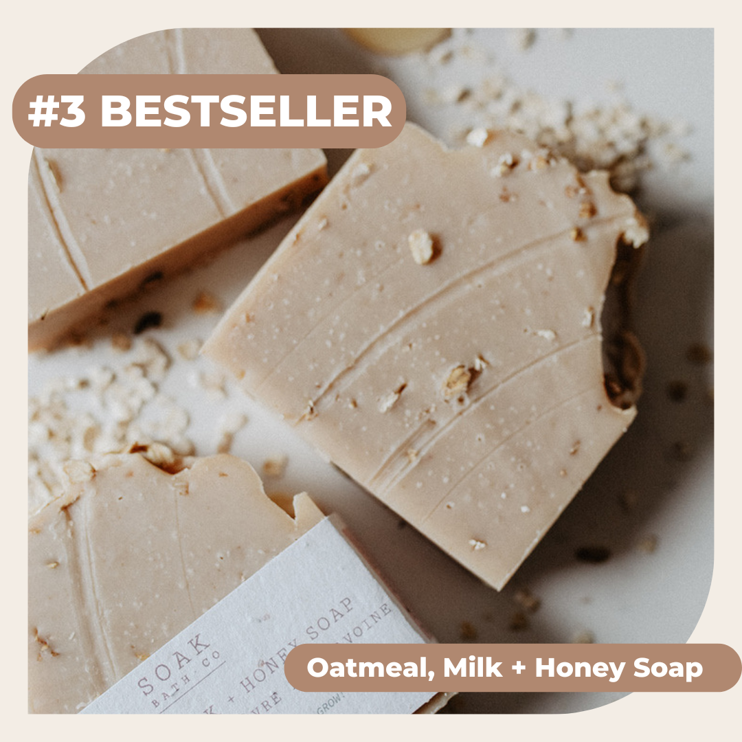 Oatmeal Milk and Honey Bar Soap #3 Bestseller - Canadian Made