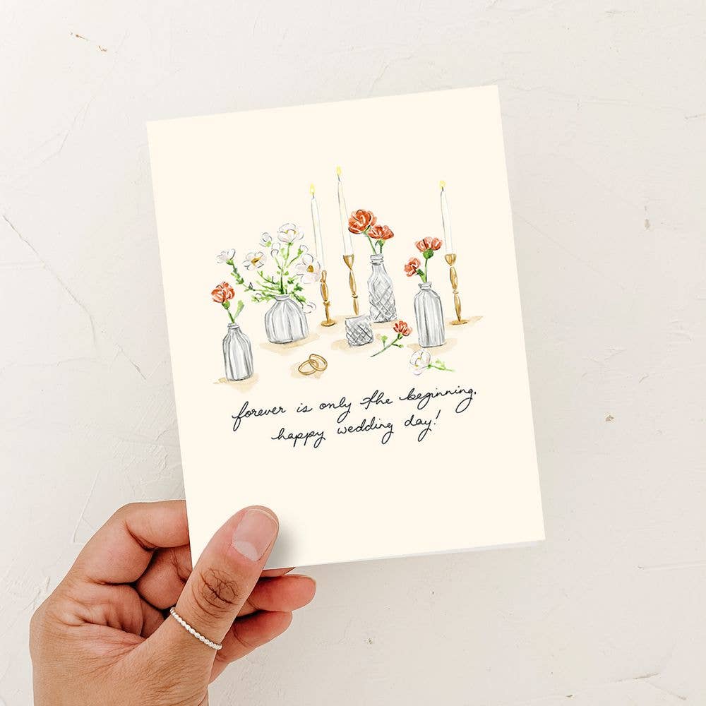 Forever Is Only The Beginning Wedding Card Blank